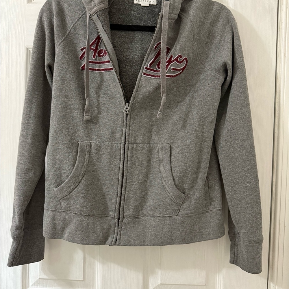 Aeropostale Charcoal Zip-Up Jacket